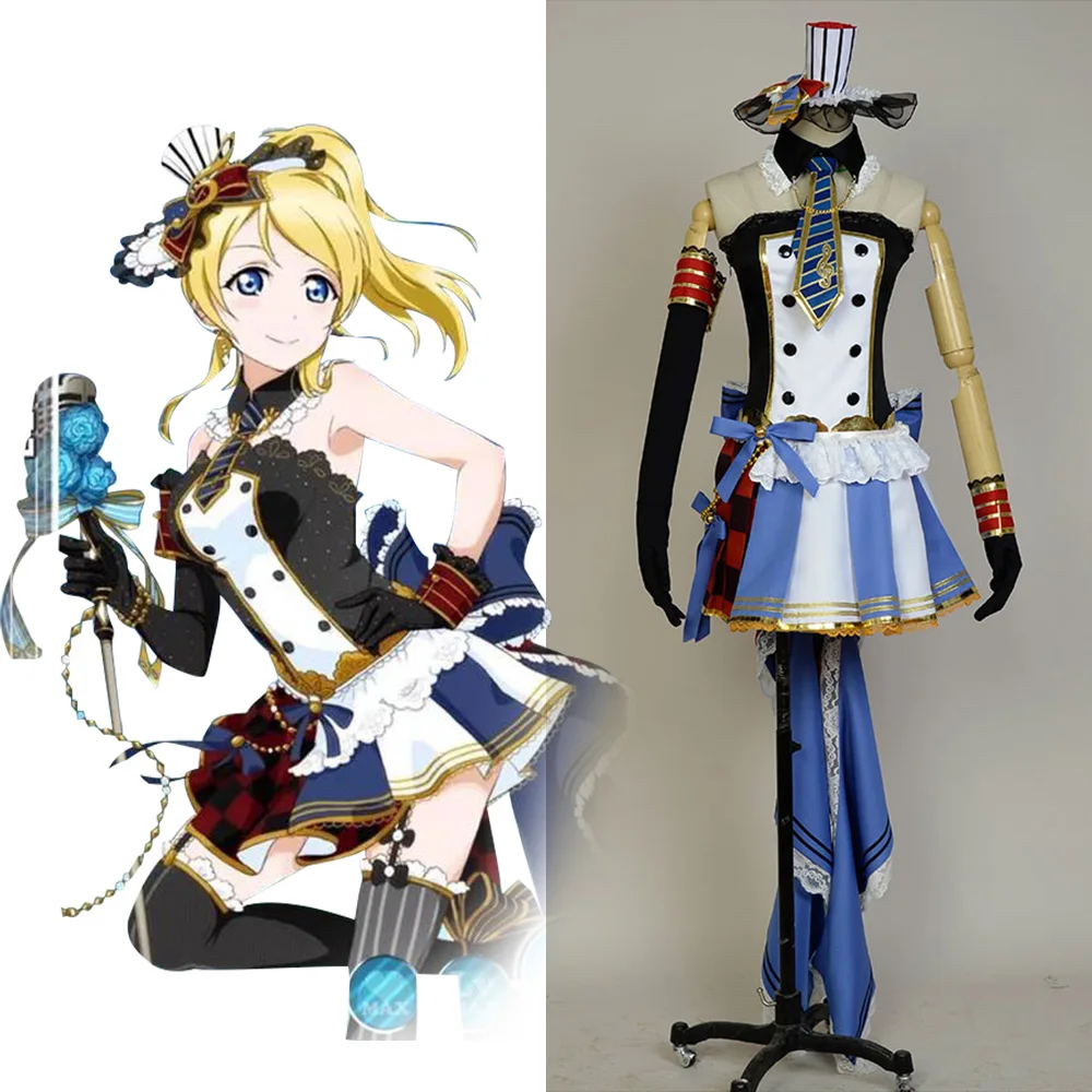 Любовь Live Косплей LoveLive! Eli Ayase кафе горничной после Wakening униформа косплей костюмы