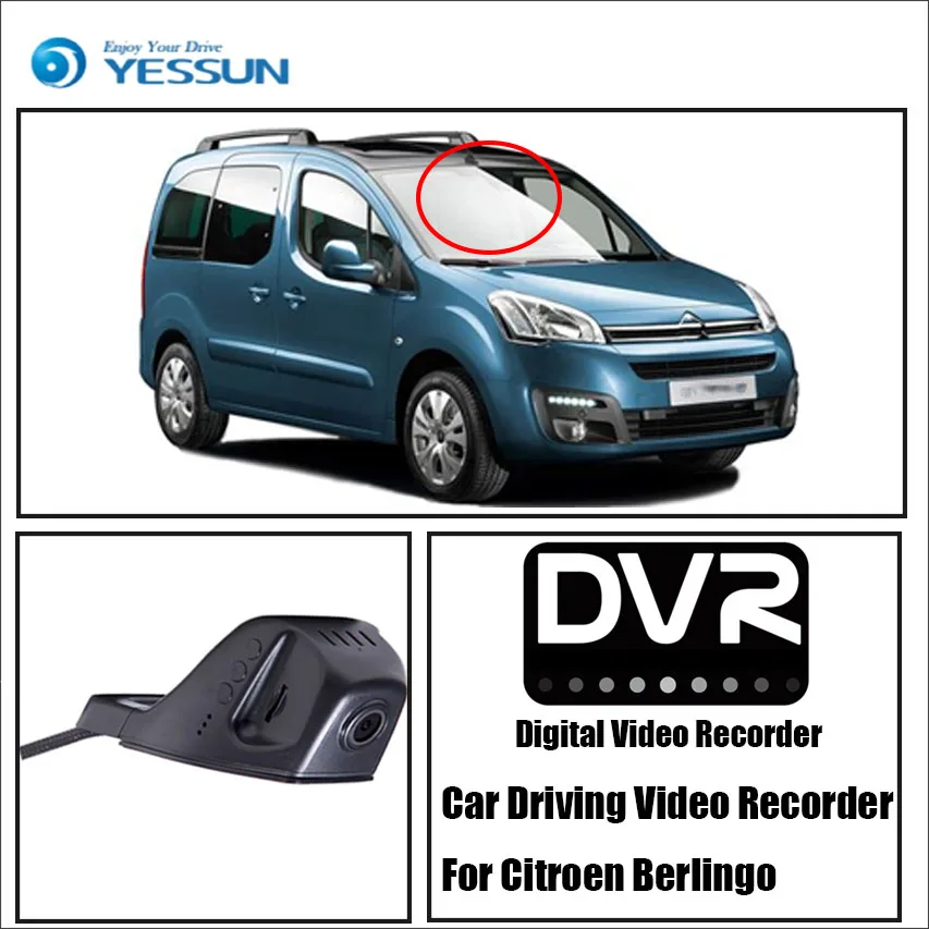 Видеорегистратор YESSUN HD 1080P для Citroen Berlingo камера заднего вида|1080p dash cam|dash camblack box |