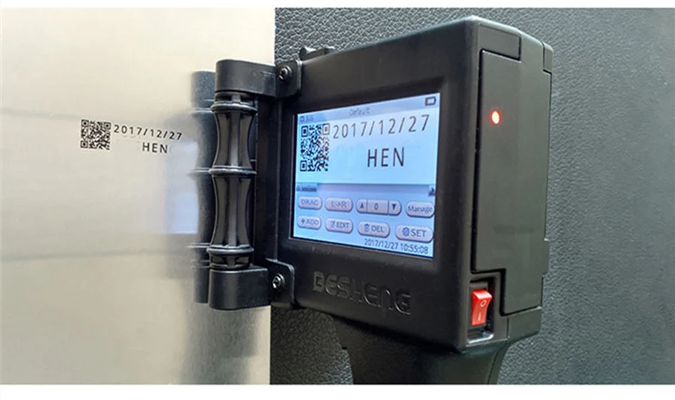 Сенсорный экран 600 dpi ручной принтер Интеллектуальный USB qr-код струйный принтер кодировочная машина для коробки резиновый металлический срок годности