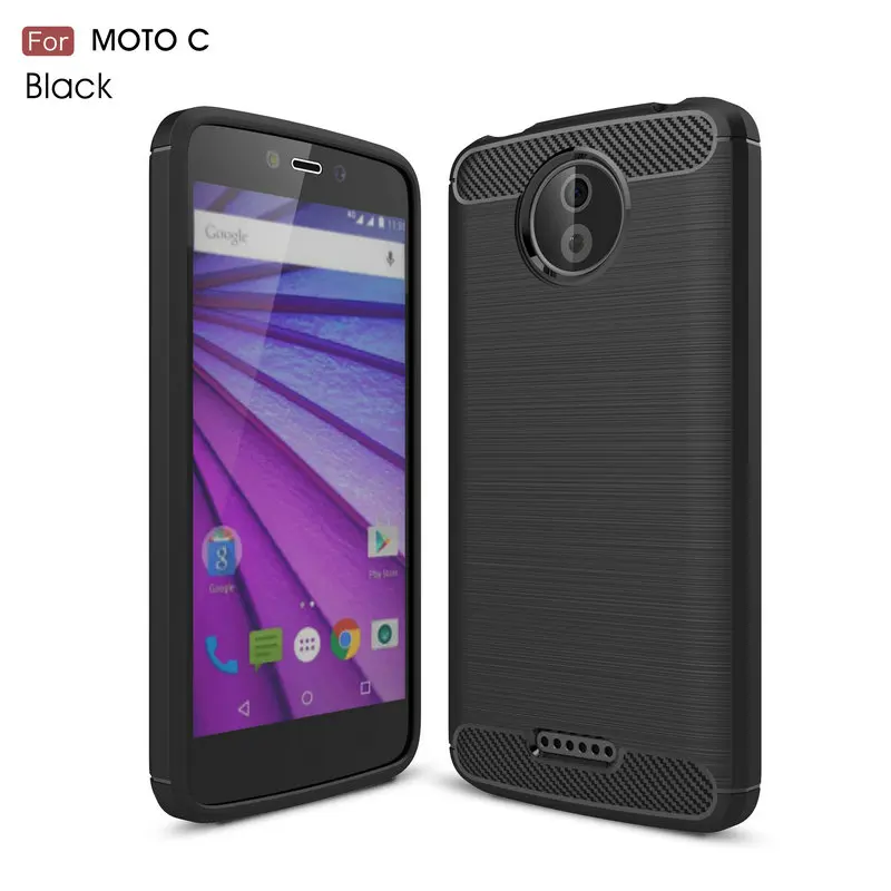 Тонкий защитный чехол для Motorola Moto C XT1750 XT1754 XT1755 XT1758 Plus противоударный кожаный