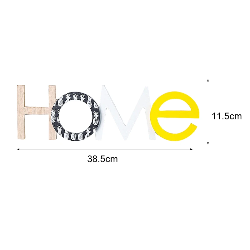 HOME-1 Скандинавское деревянное украшение для дома/семьи с логотипом, украшение для детского сада, украшение для детской комнаты, украшение для свадьбы, вечеринки, украшение для дома, буквы - Цвет: HOME-1