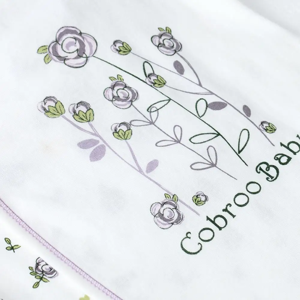 Пижама для новорожденных COBROO пижама с варежками и цветами из 100% хлопка детей 0-3