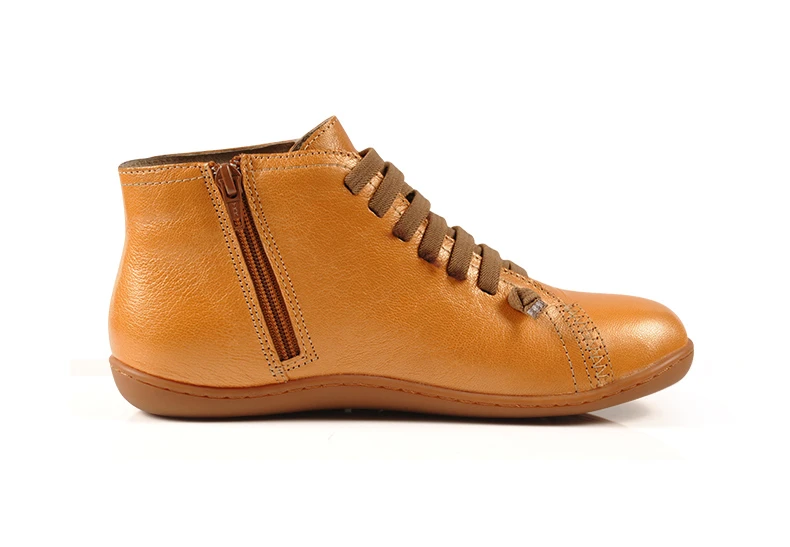 Женские повседневные Зимние ботильоны из натуральной овечьей кожи; удобная качественная мягкая обувь ручной работы на плоской подошве; цвет синий, желтый; ботинки на меху