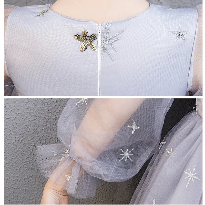 

Girls Summer Dress Mesh Lantern Sleeve Gauze Dresses Party Wedding Evening Princess Dress for Kids 3-12years Elegant Ball Gown