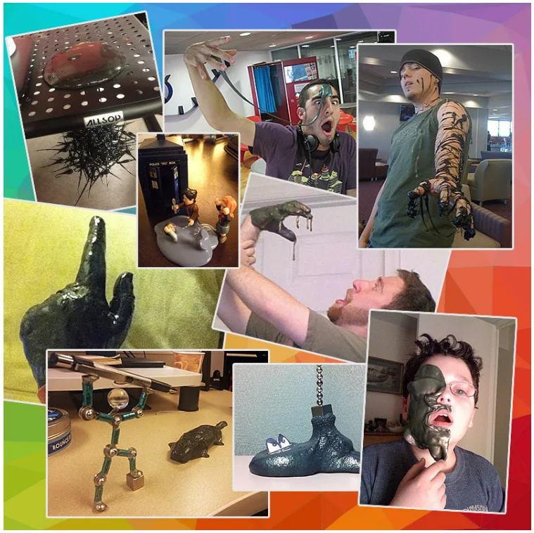 Крутая Магнитная резиновая масса сильный магнит Slime Play терапия снятия стресса игрушечный пластилин Дети Мальчики