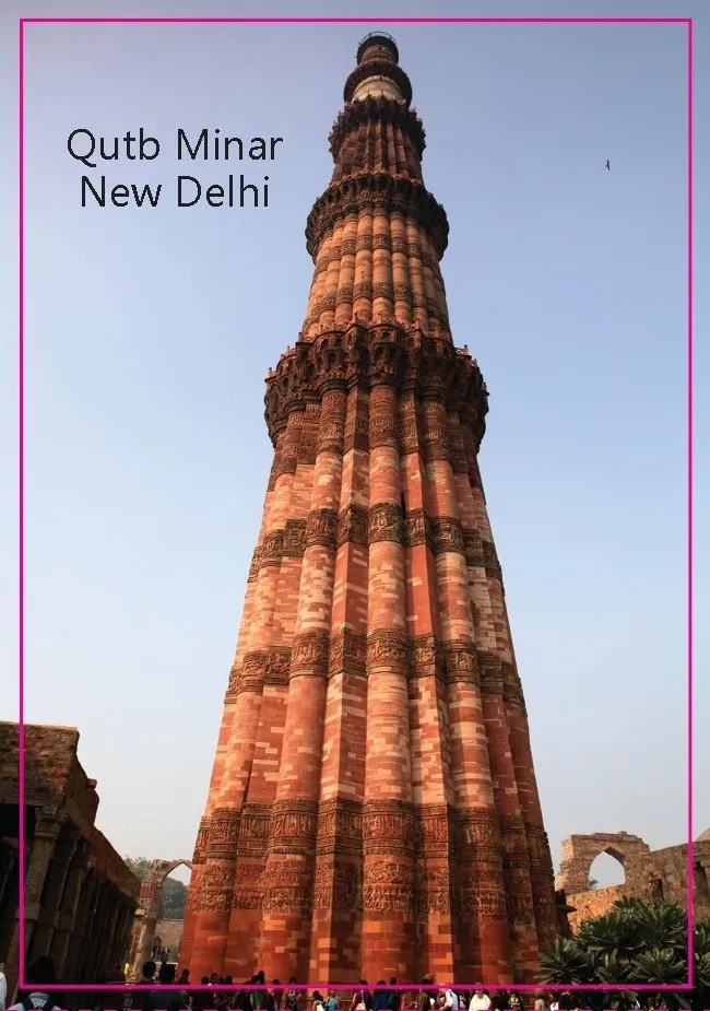 Прямоугольные жесткие магниты Qutb Minar Нью-Дели индийский пейзаж туристический