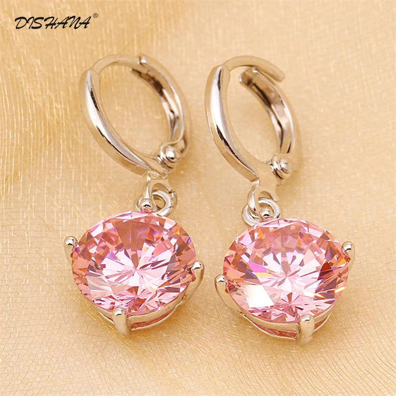 Женские серьги кольца 2017 шикарные золотого цвета женские милые Huggie оптовая