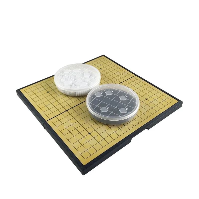 Easytoday Пластиковая Складная шахматная доска магнитная игра шахматы Gobang набор