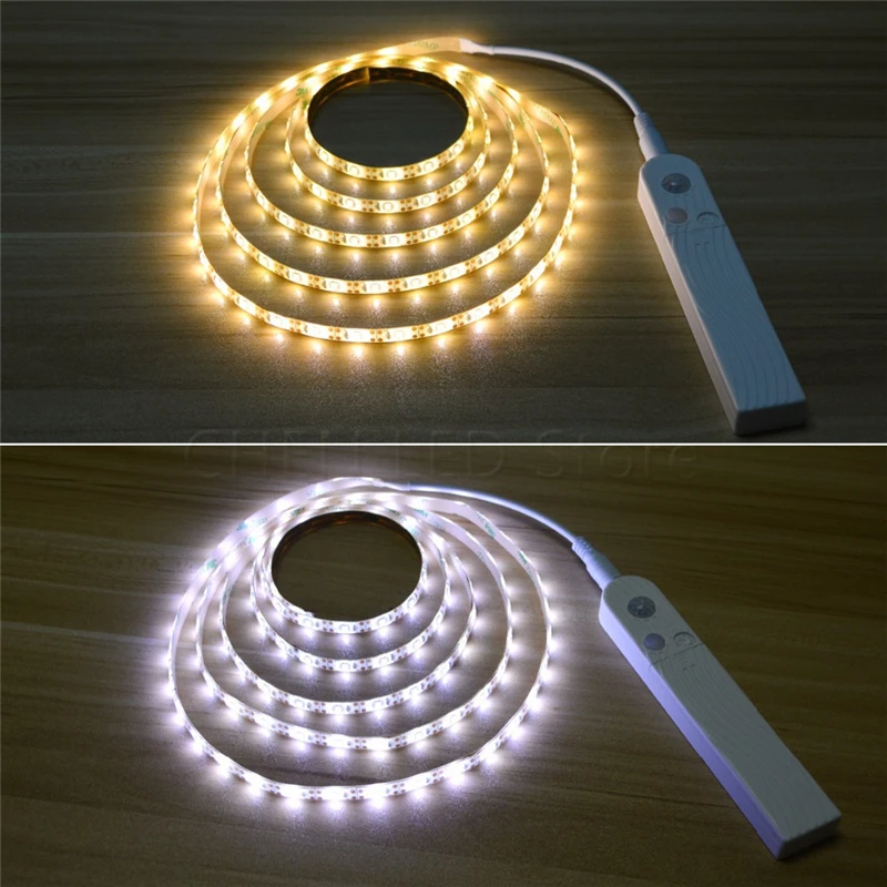 

IP65 Waterproof LED Strip PIR Motion Sensor Light Smart Turn ON OFF Bed Light Flexiable LED Strip lamp For Closet Stairs Kitchen