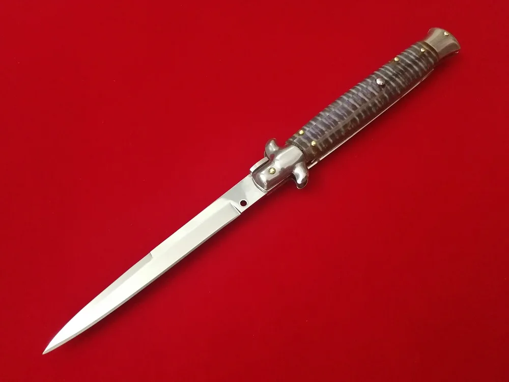 WHYEDC бренд AKC 11 ''стилет нож складное зеркальное лезвие 440C сталь акриловая ручка Malitary tatiical боевой нож s инструмент