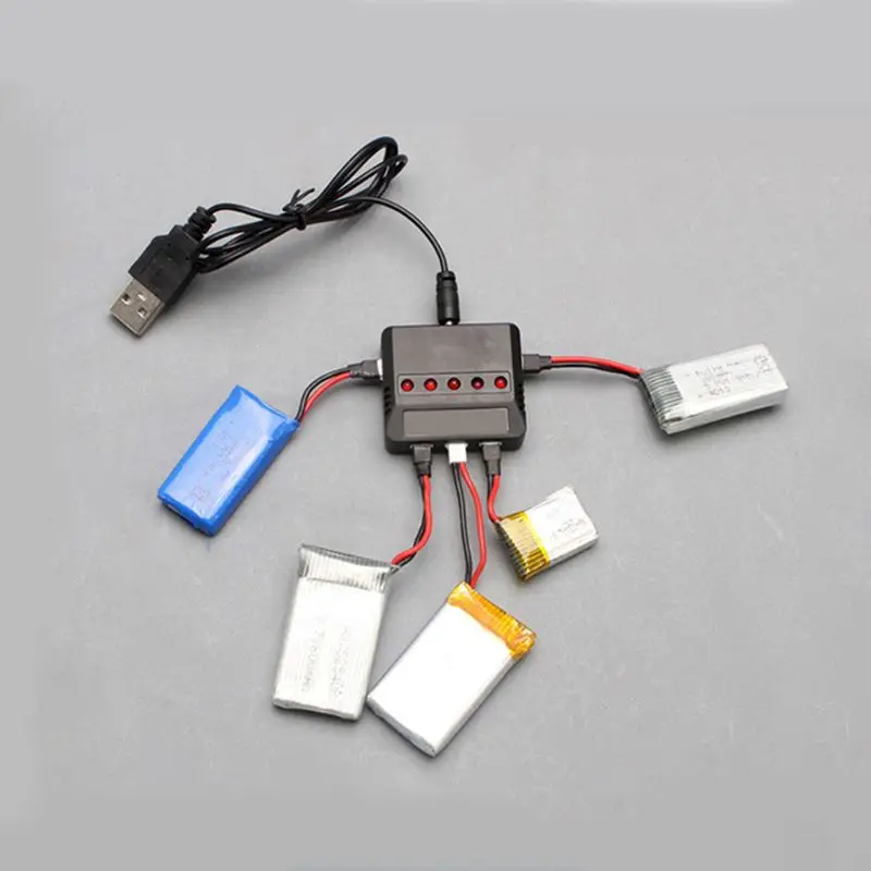 1 шт. Новый перетащите пять разъемов и разъем USB 3 7 В литиевая батарея Баланс