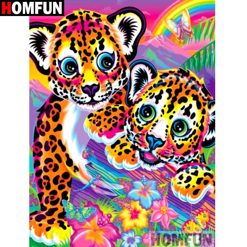 Алмазная 5D картина HOMFUN сделай сам полноразмерная/круглая вышивка мультяшный
