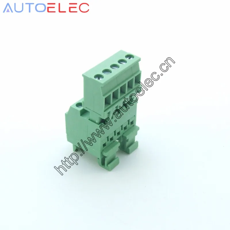 10 комплектов Pitch5.08mm 5P Винтовые вставные клеммные блоки разъем US15mm din-рейку вместо: MSTBVK 2,5/5-G-5.08-1788758