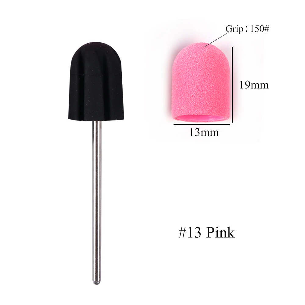 No.13 Pink 1 шт. шлифовальные колпачки электрическое сверло для ногтей 5 размер полосы средство для снятия УФ гель-лака для маникюра педикюра принадлежности для аппаратной обработки наборы CH725 - Цвет: No.13 Pink