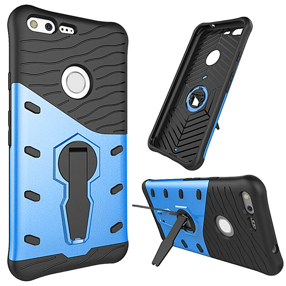Крышка Для Google Pixel/Пиксел XL антидетонационных Вращающийся Стенд Телефон Case Броня
