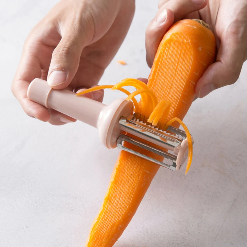 Fruit Vegetable Grater Multi-function Cutter Carrot Cucumber Peeler With Lid Safety Slicer 3 Different Blade Kitchen Accessories | Дом и сад