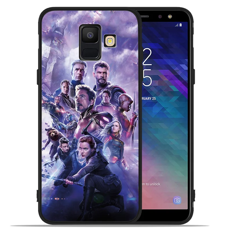 С подвесками в виде милых с принтами "Marvel", "Мстители", Groot для samsung Galaxy A9 A8 A7 A6 A5 A3 J3 J4 J5 J6 J8 плюс чехол для телефона чехол Coque Etui