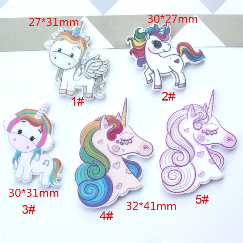 50pcs/Lot New Mixed Horse Resin Planar Flatback Cabochon Flat Back Hair Bows Handmade Materials Home Decor | Дом и сад