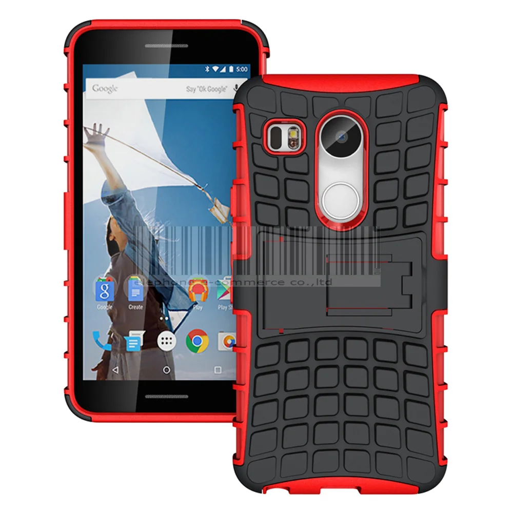 Armor Case For LG Google Nexus 5x 2015 Hybrid Shockproof Impact Protective With Kickstand Hard Shell Phone Cover |