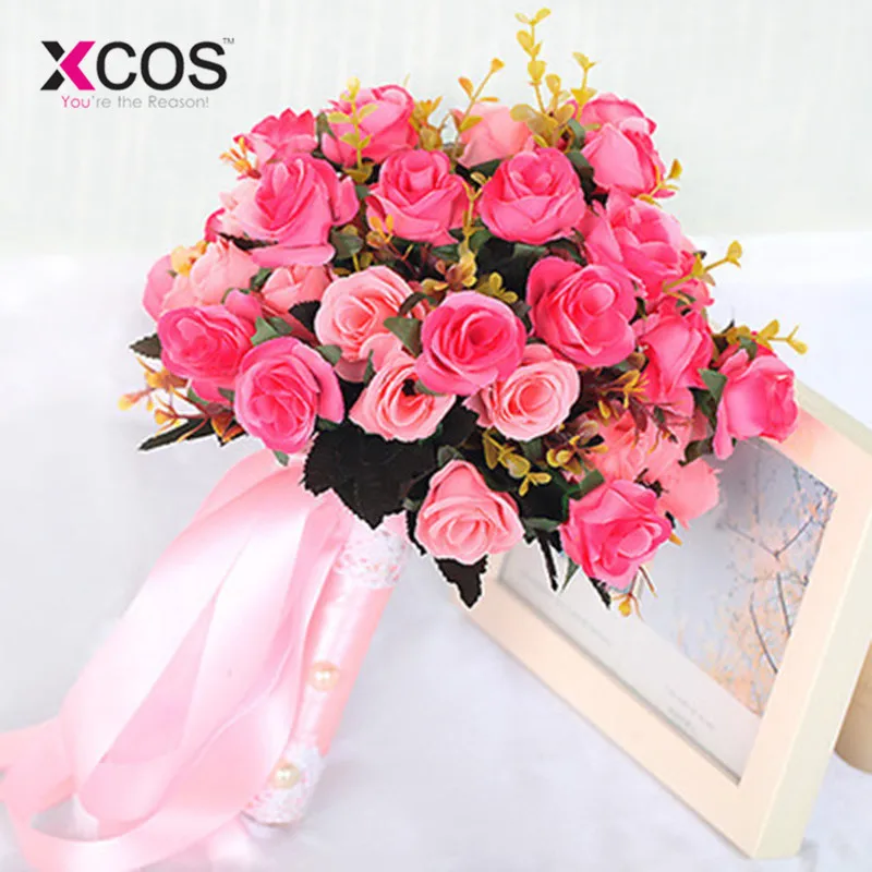 2018 Искусственный Свадебный букет ручной работы невесты для свадебного украшения