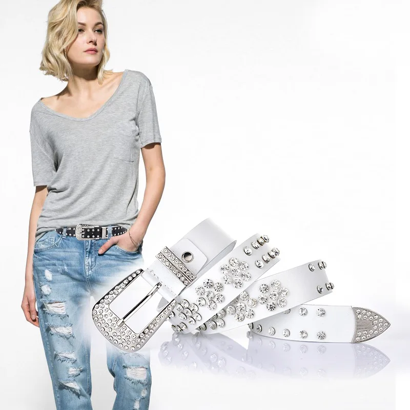 Женский пояс с алмазной вставкой женский бусинами женские ремни Стразы для