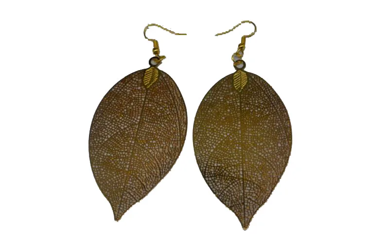 1sets Fashion Necklace Women Fine Jewelry set Long drop Earrings 70cm Chain Pendant Collar Real Natural Leaf Tree Gifts | Украшения и