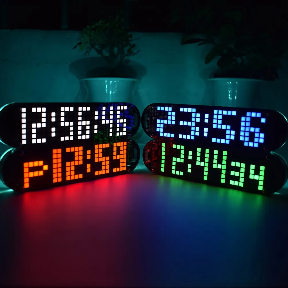 Часы DS3231 с высокой точностью DIY Цифровая точечная матрица светодиодный Будильник