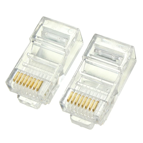 Оптовая продажа 50 шт. RJ45 RJ-45 CAT6 Модульная кабельная головка разъем Ethernet