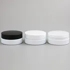 24x50 г Путешествия пустая белая ПЭТ банка для крема горшок с белым черным прозрачными крышками с PE Pad 53 унции Косметические контейнер размер резьбы 67 мм