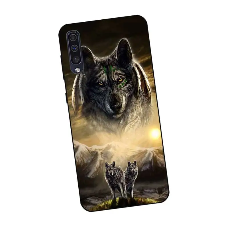 N290 Прохладный хипстерский волк черный силиконовый чехол для samsung Galaxy A2 Core A6 A7 A8 A9