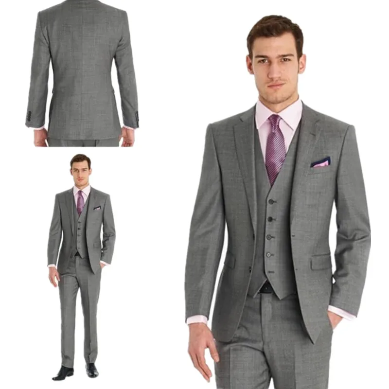 Классические костюмы темно серого цвета модные мужские смокинги для жениха