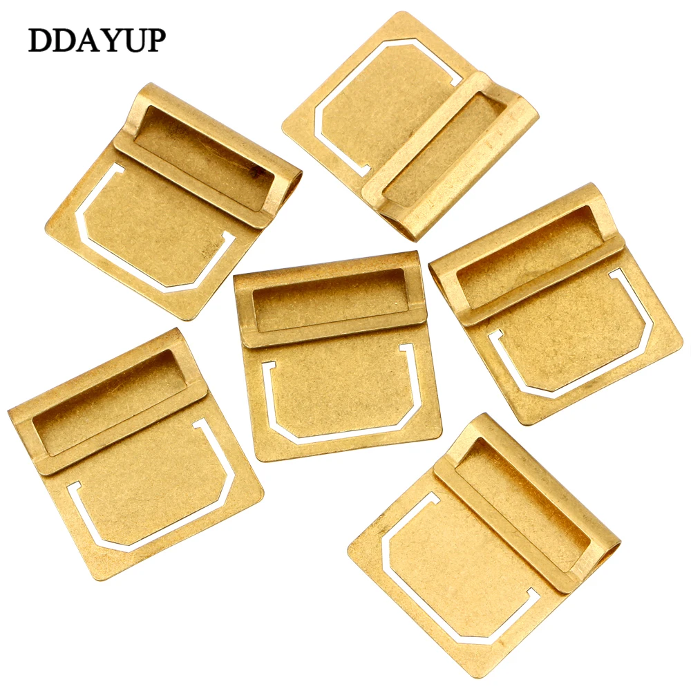 6pcs/pack Vintage Brass Copper Bookmark Metal Index Clamp Label Clip Holder Stationery Gift School Office Supplies | Канцтовары для