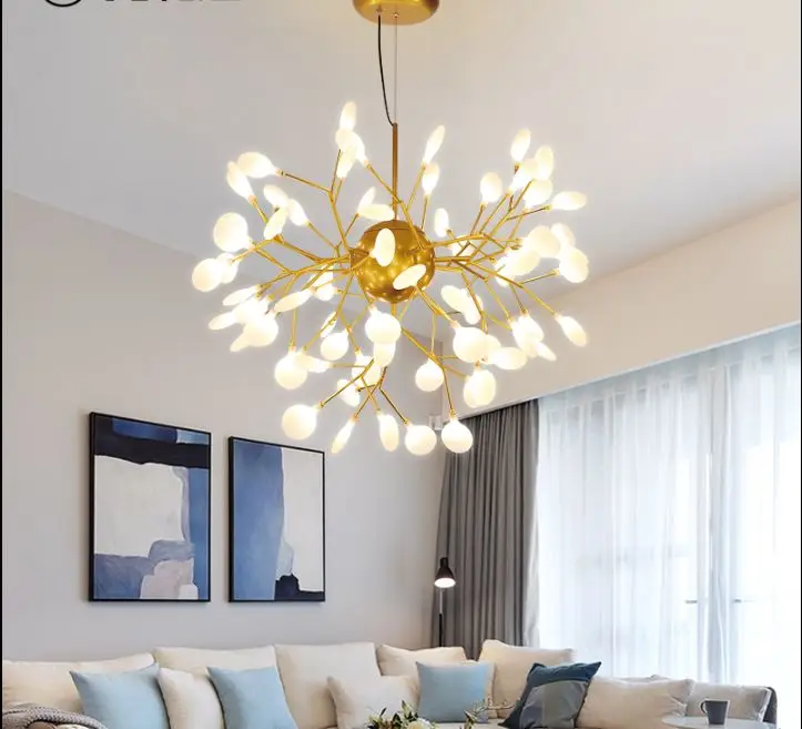 Люстра светящаяся в скандинавском стиле современный минималистичный креативный