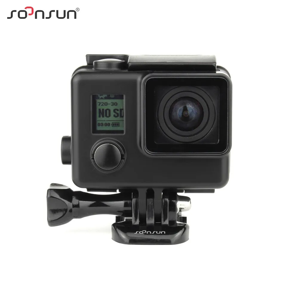 SOONSUN Светонепроницаемый чехол с каркасом жесткий для GoPro Hero 4 3 + защитный боковым