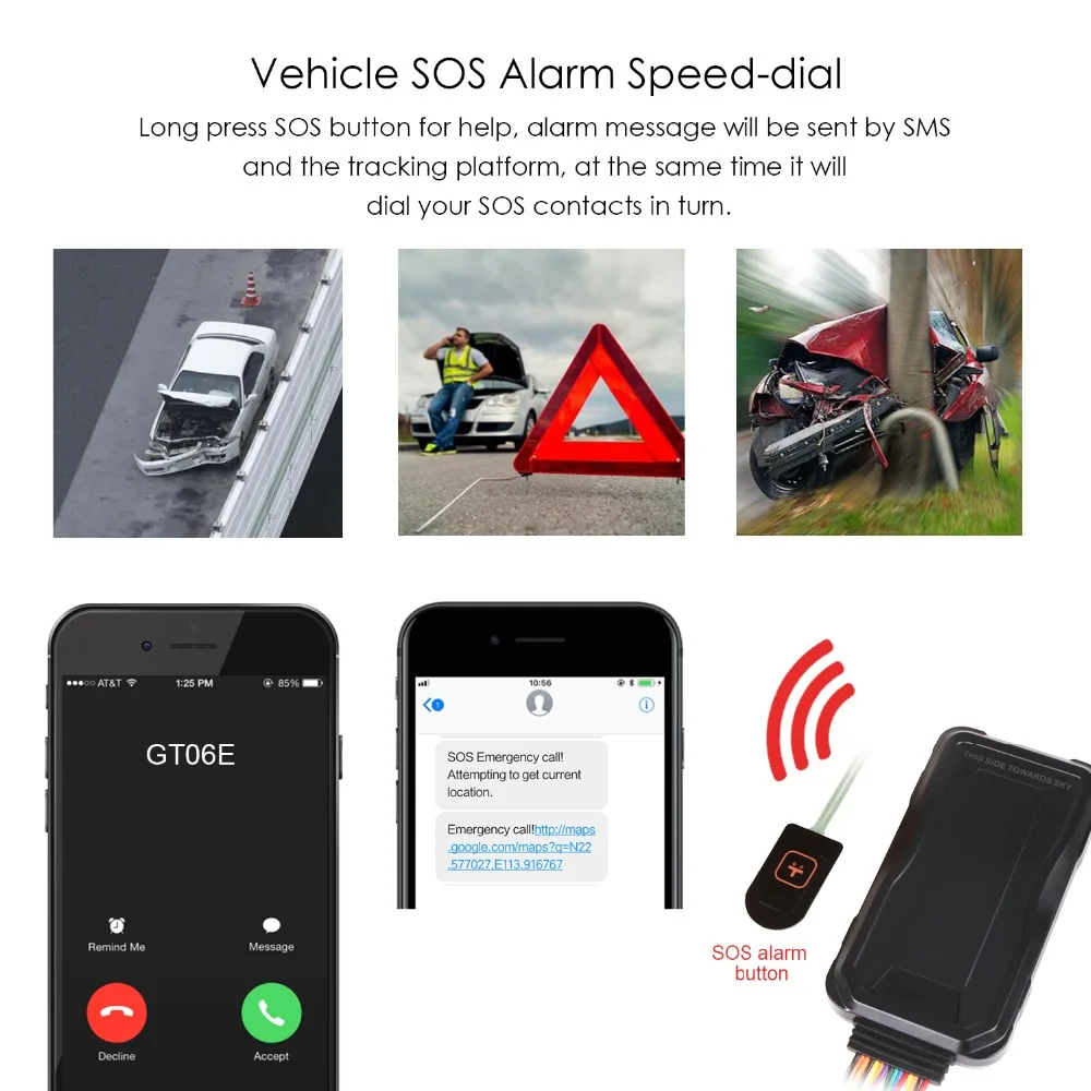 GT06E GPS трекер автомобильный 3G голосовой монитор локатор отслеживание в реальном