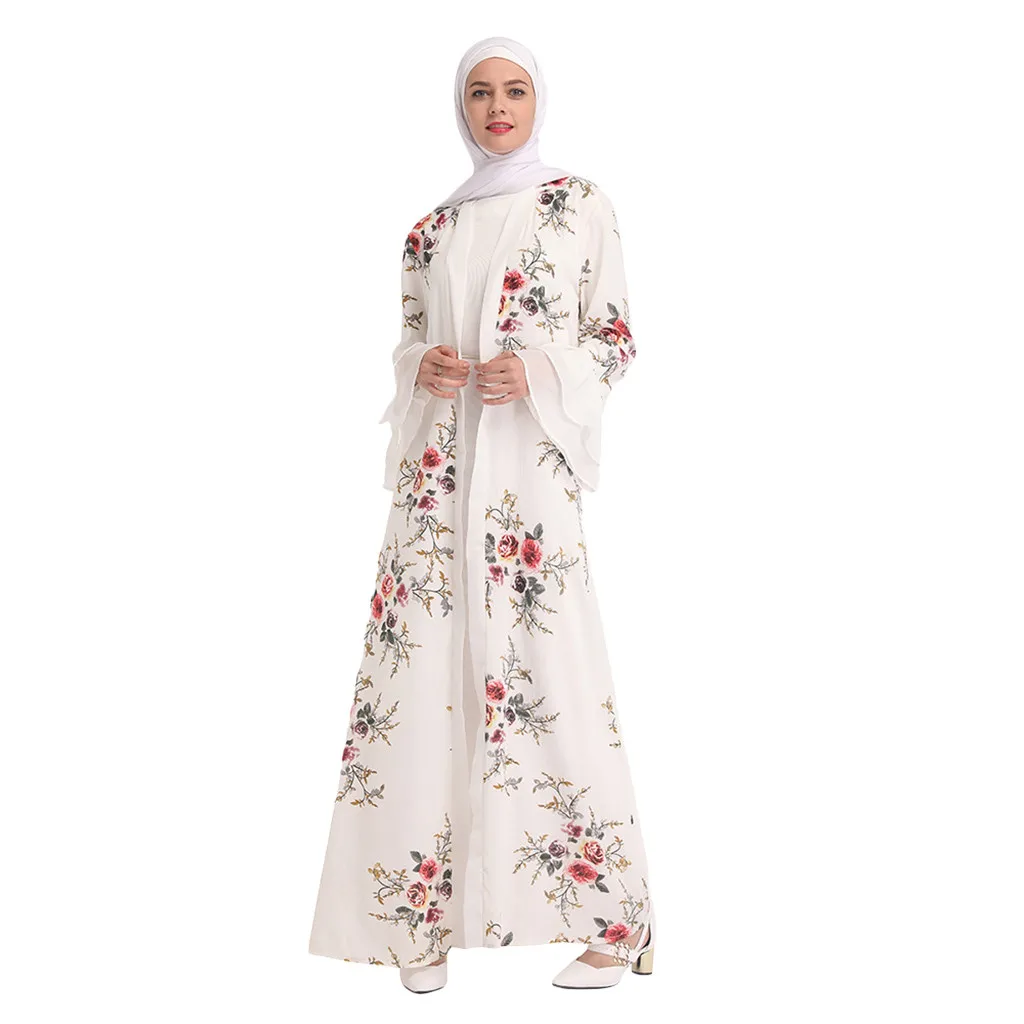 Длинное платье abaya повседневное мусульманское для женщин горячая Распродажа