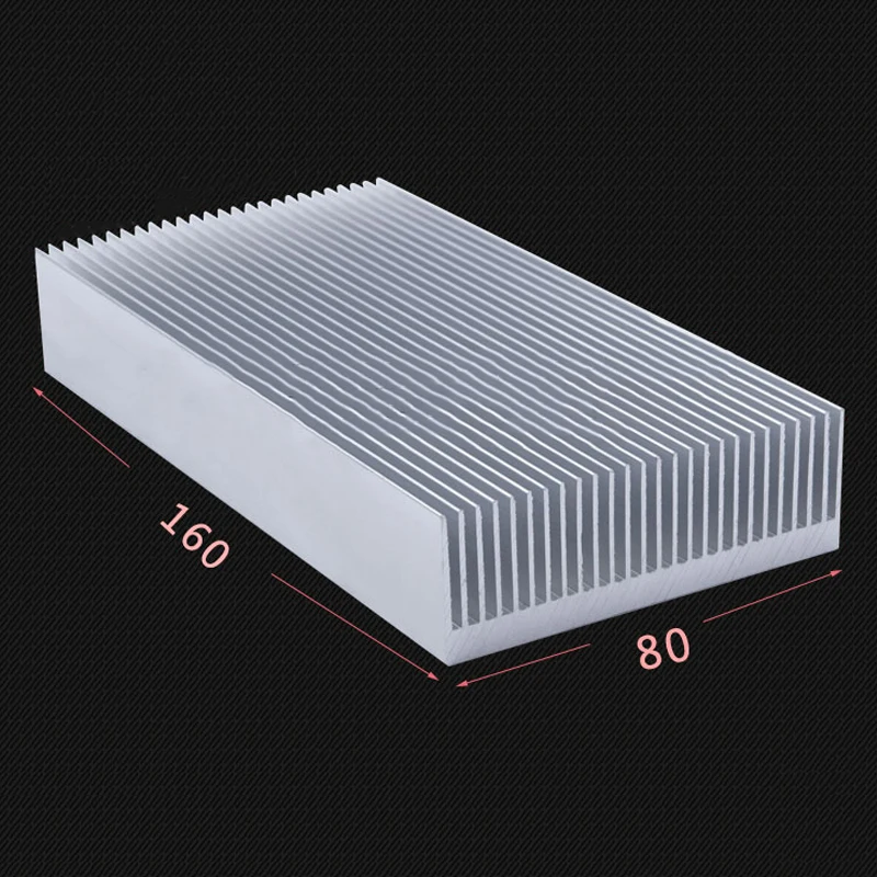 Серебро 150x60x25 мм алюминиевый радиатор радиатора для чипа проектора VGA ram светодиодный Усилитель мощности для автомобиля IC рассеивание тепла