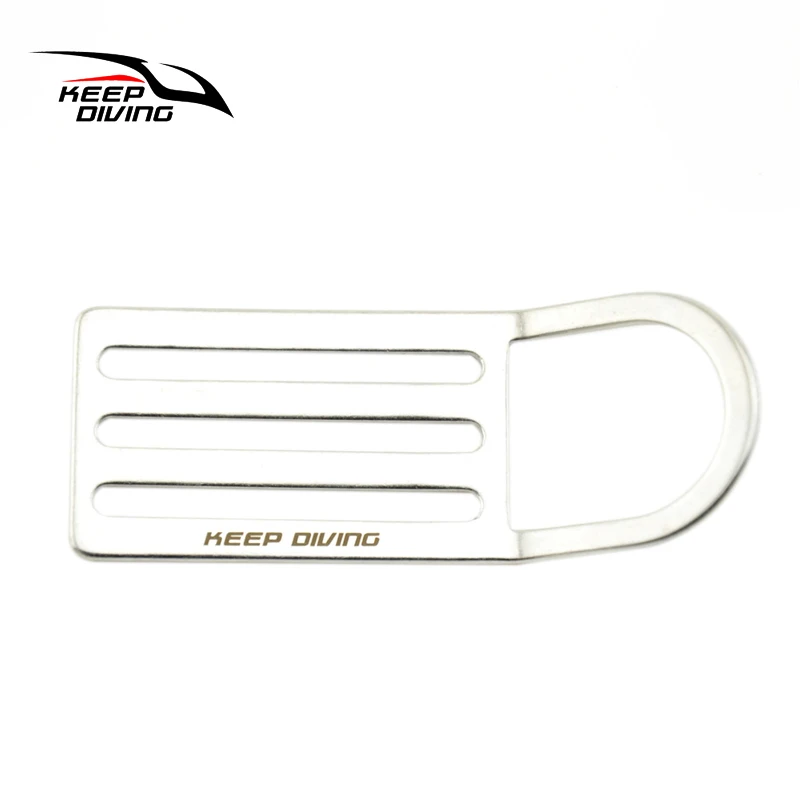 

316 Stainless Steel Scuba Diving Belt with D-ring Webbing Strap Keeper Ring Holder Wing