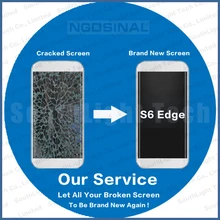 Для samsung Galaxy S6 Edge ЖК дисплей сенсорный дигитайзер сборка с рамкой