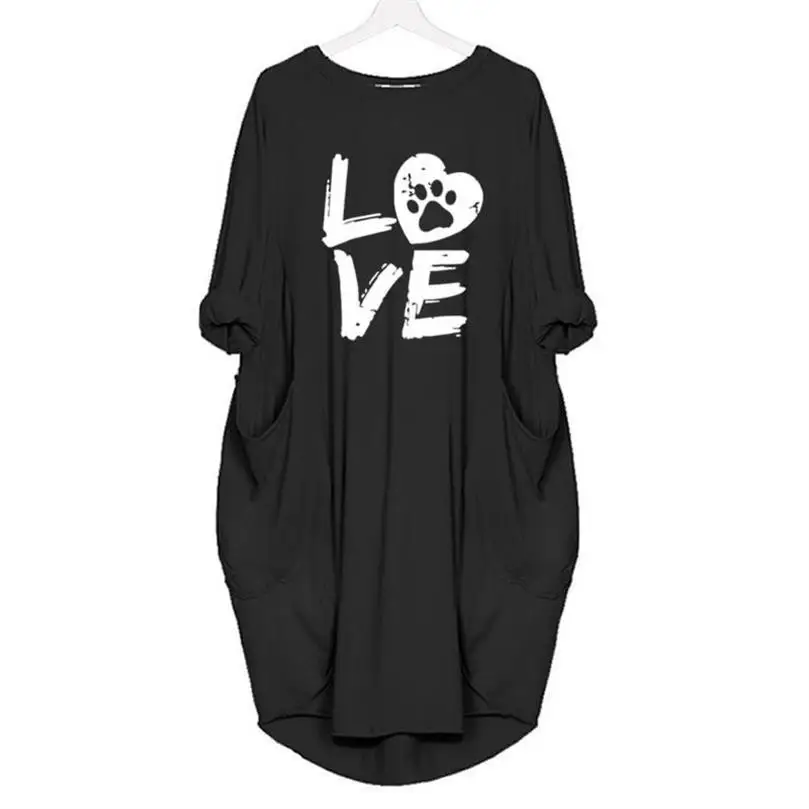 Новая мода для женщин LOVE PAW буквенный принт Карманный Harajuku панк Tumblr женские топы уличная одежда Япония