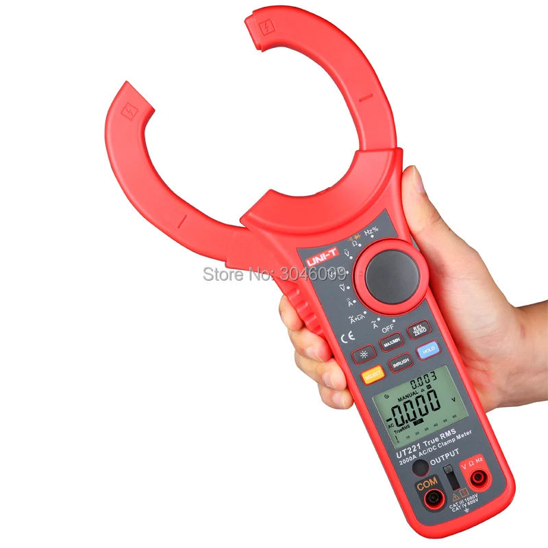 UNI T UT221 AC DC 2000A цифровой клещи истинный RMS Амперметр резистор/частота/Диодный тест