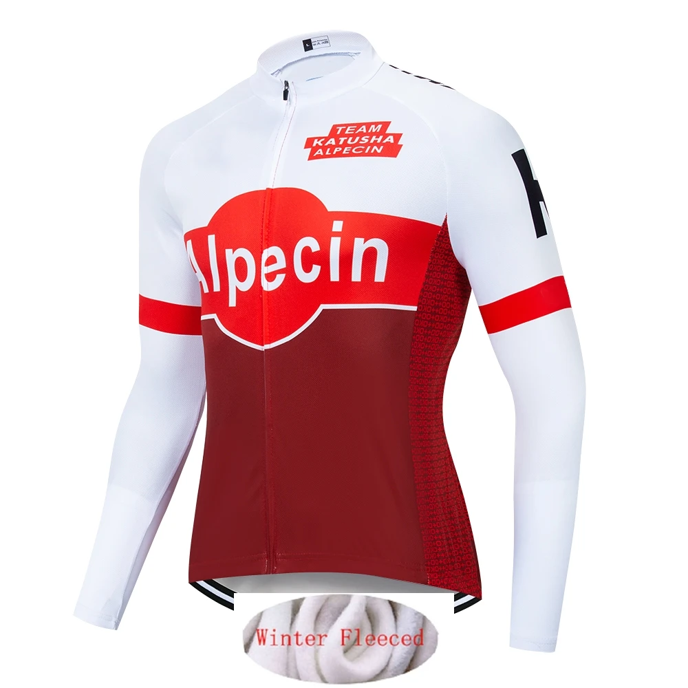 1 Новинка, Pro KATUSHA, Зимняя Теплая Флисовая велосипедная футболка с длинным рукавом, набор для спорта на открытом воздухе, ropa ciclismo, велосипедная одежда, 9D гелевая подкладка mtb - Цвет: 1