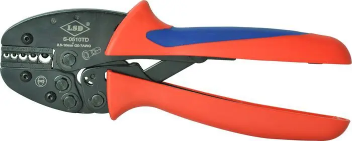 

Ratchet crimping hand tools for non insulated terminal and connector 0.5-10mm2 crimper pliers S-0510TD