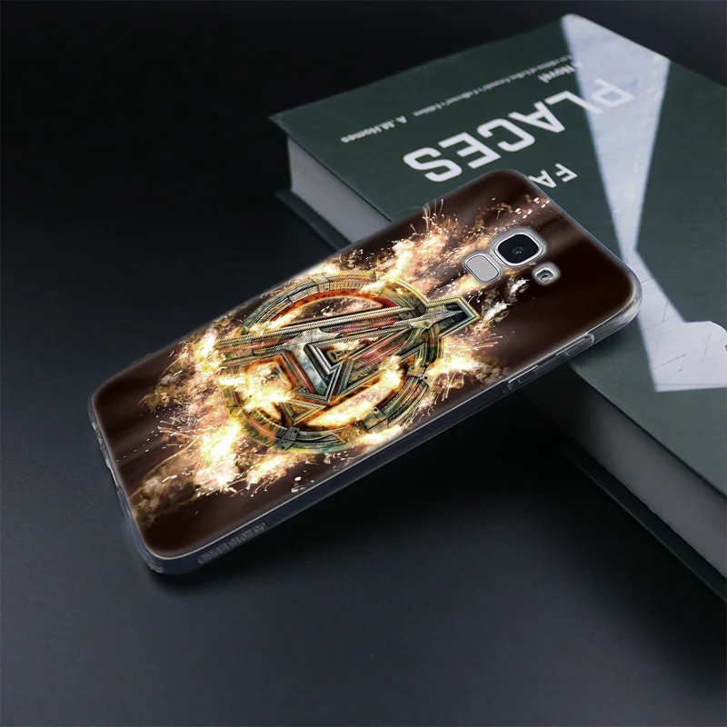 Популярный силиконовый чехол Marvel Comics с простым логотипом для samsung Galaxy J2Pro J4 J6 J8 J3 J5 J7 2017EU Prime CORE Plus Fashion