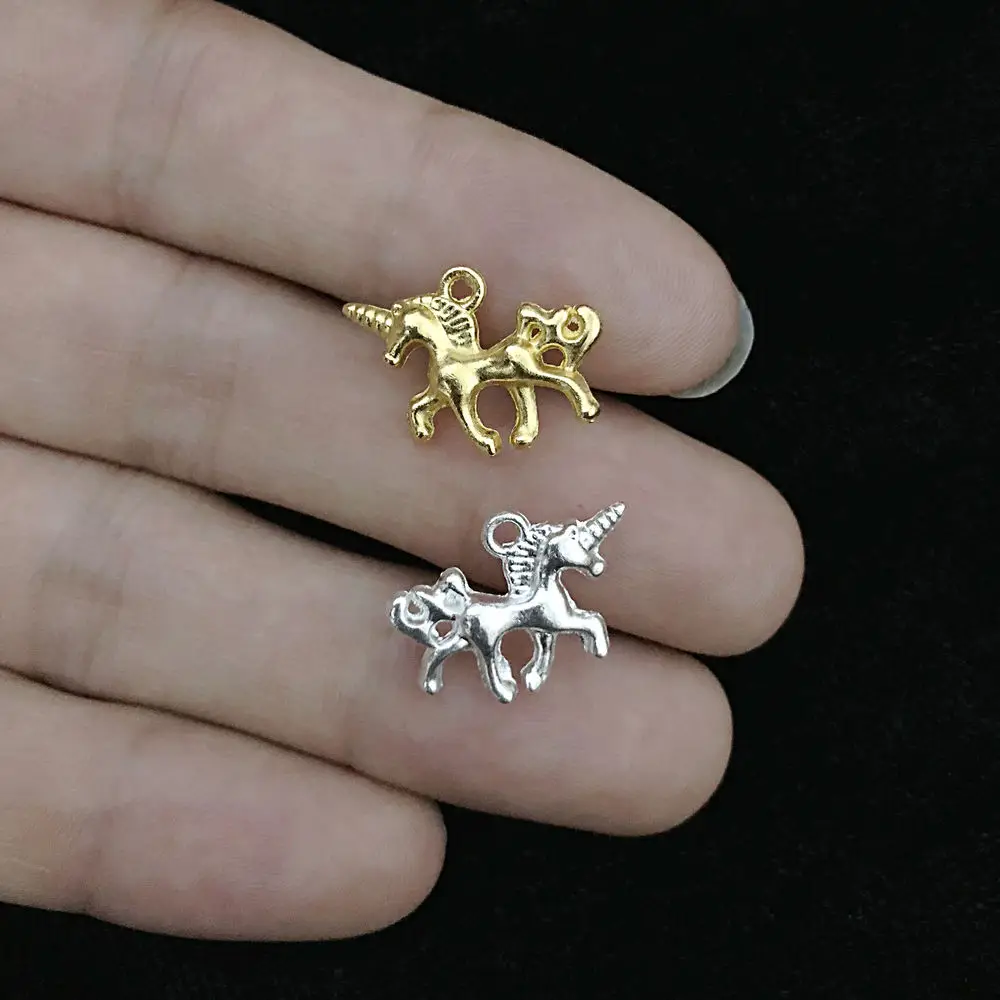 Серебряная Мини Подвеска Крыло ангела металлические украшения DIY единорог украшение хвост русалки волшебная палочка кулон аксессуары Kawaii Сердце Звезда