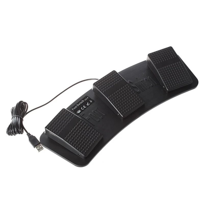FS3-P USB тройной Ножной Переключатель педаль Управление клавиатура мышь ПК игра пластик тройной USB ножной переключатель для Dos/Win 2000/Win xP/Win
