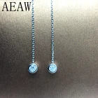 Женские серьги-подвески из серебра 925 пробы, с муассанитом 4 мм, длиной 5 см