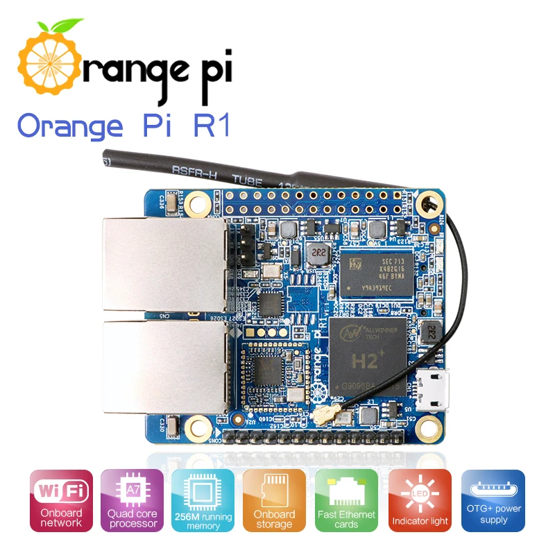 Оранжевый Pi R1: H2+ 256 Мб четырехъядерный Cortex-A7 плата разработки с открытым исходным кодом за пределами Raspberry Pi