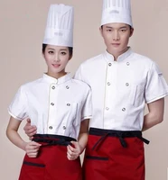 brief chef uniform short sleeve chef clothes kitchen chef uniform white chef wear uniforms