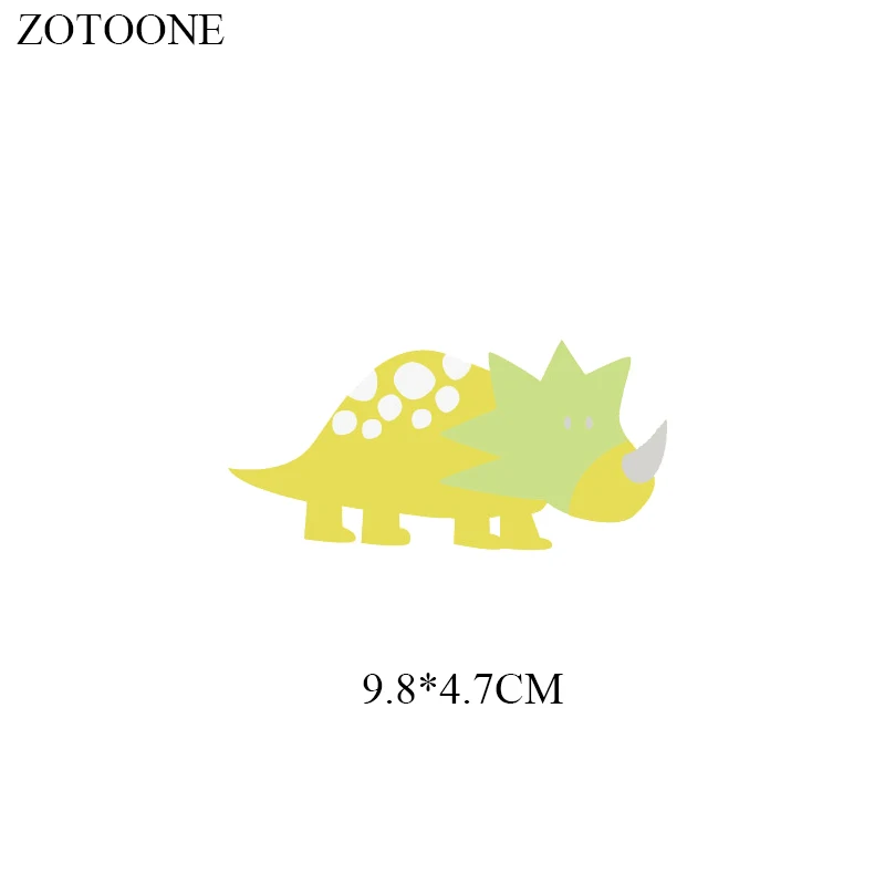 ZOTOONE 5 стилей мультфильм Динозавр патч утюжок на переводной DIY аксессуар